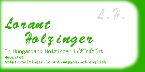 lorant holzinger business card